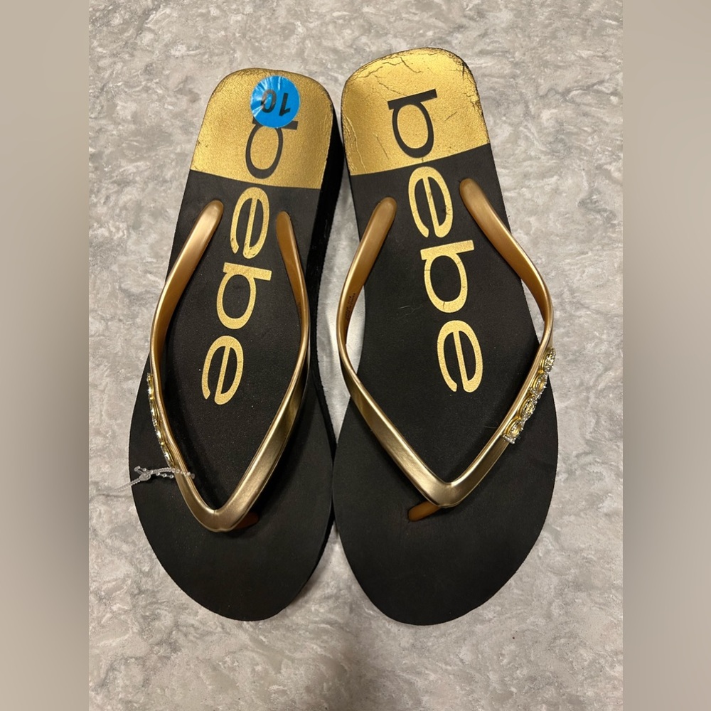 bebe flip flops